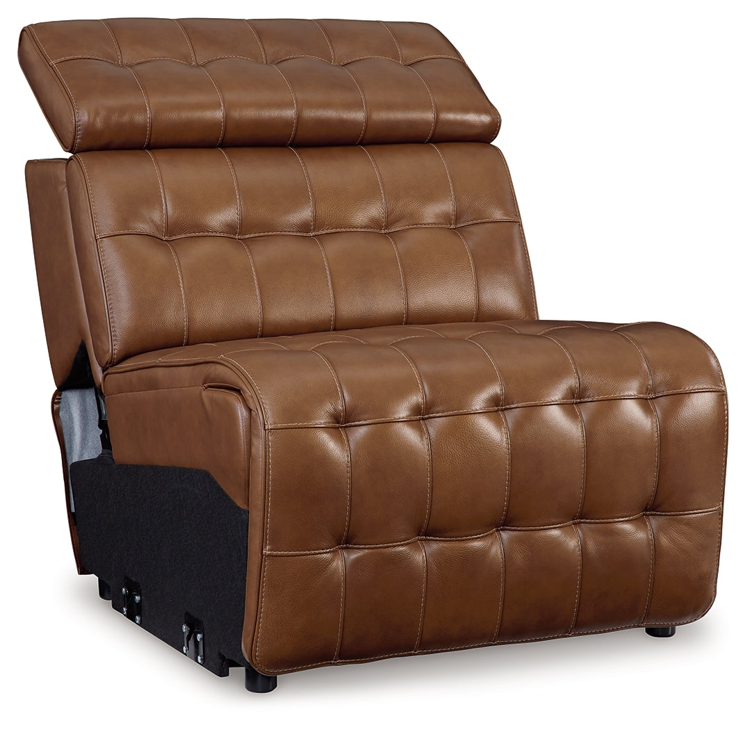 Temmpton Chocolate Armless Chair by Ashley at Eve Furniture