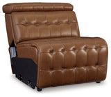 Temmpton Chocolate Armless Chair by Ashley at Eve Furniture