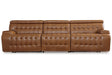 Temmpton Chocolate Dual Power Leather Reclining Modular Sofa by Ashley at Eve Furniture