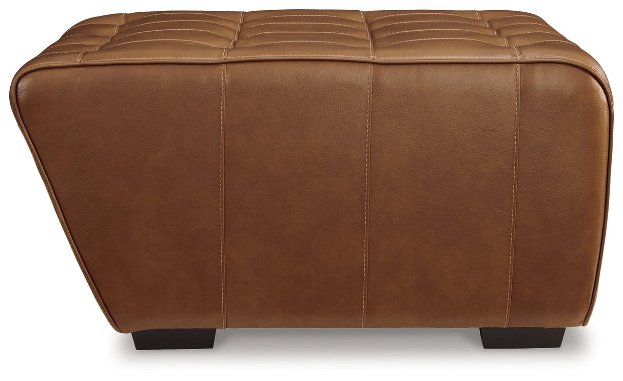 Temmpton Chocolate Oversized Accent Ottoman by Ashley at Eve Furniture