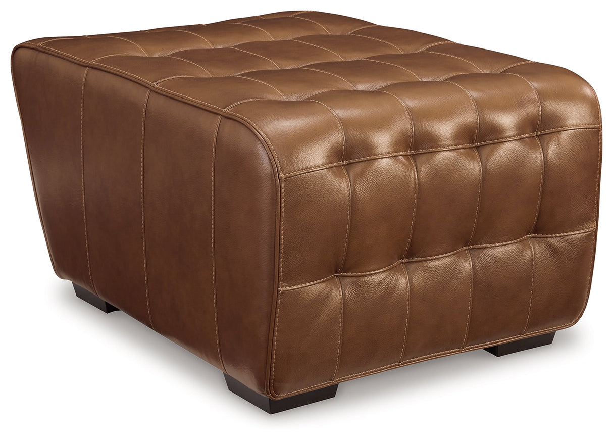 Temmpton Chocolate Oversized Accent Ottoman