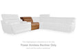 Temmpton Chocolate Power Armless Recliner by Ashley at Eve Furniture