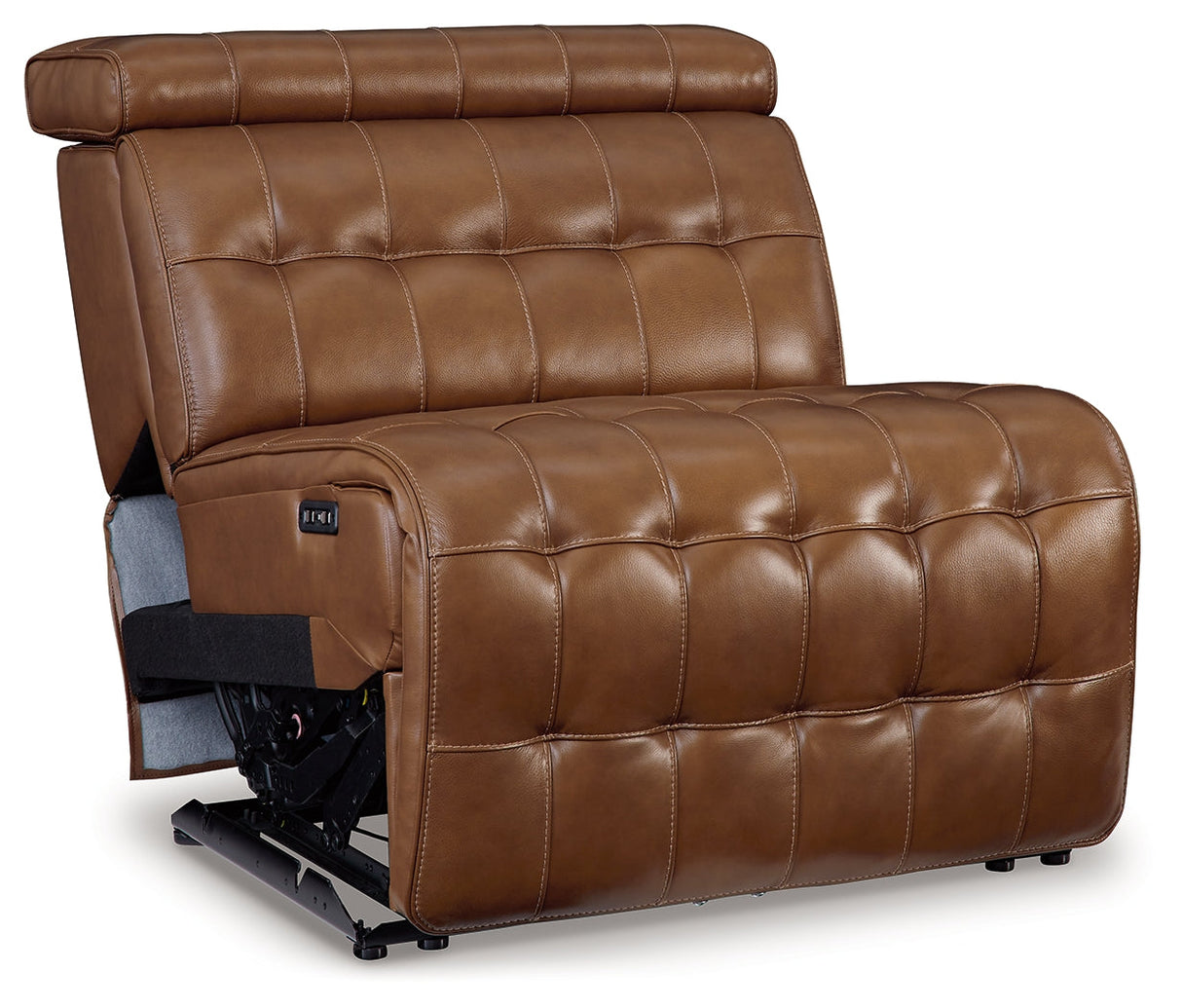 Temmpton Chocolate Power Armless Recliner by Ashley at Eve Furniture