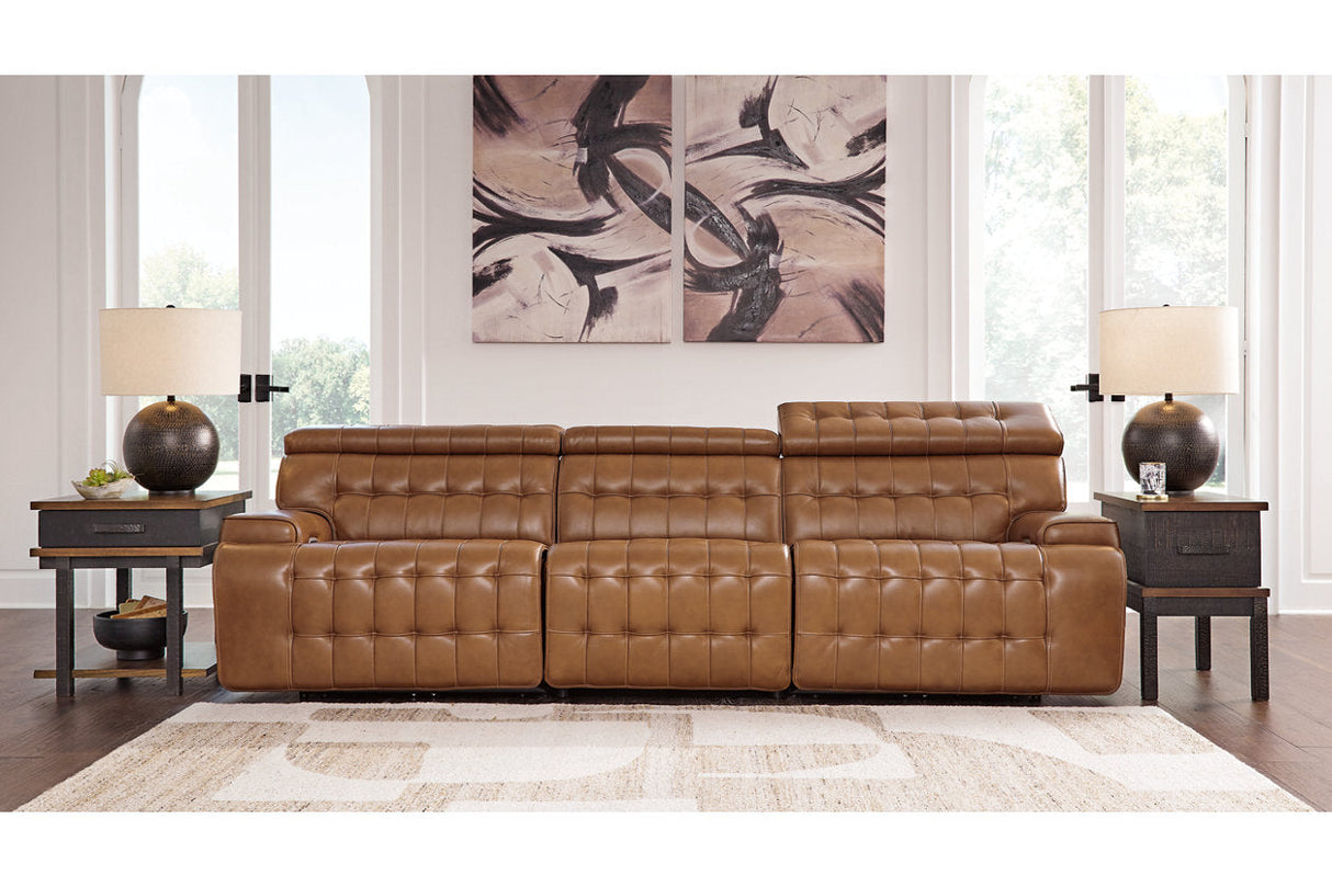 Temmpton Chocolate Power Reclining Living Room Set by Ashley at Eve Furniture