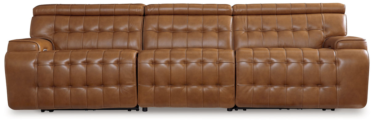 Temmpton Chocolate Power Reclining Living Room Set by Ashley at Eve Furniture
