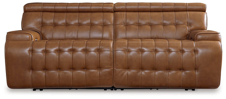 Temmpton Chocolate Power Reclining Living Room Set by Ashley at Eve Furniture