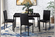 Tempe Black Marble-Top Dining Set by Homelegance at Eve Furniture