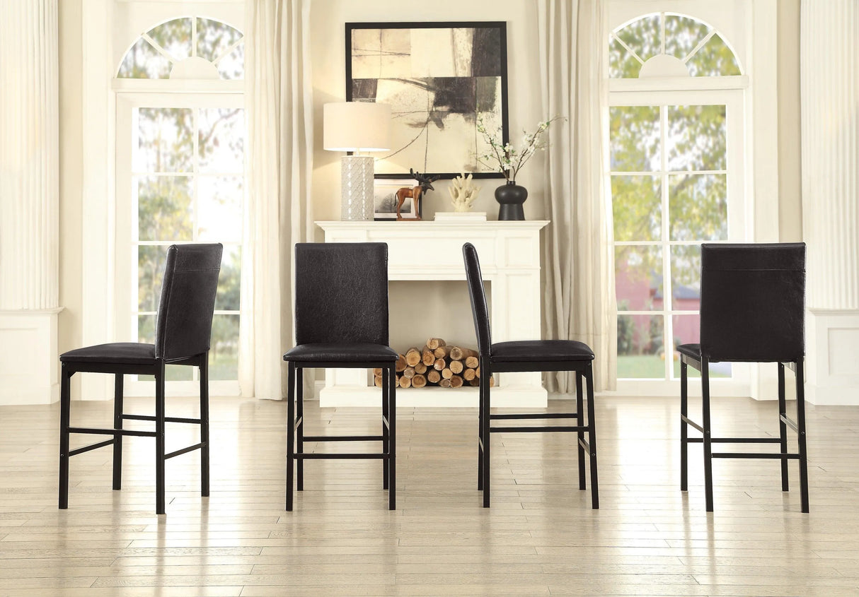 Tempe Brown/Black Marble-Top Counter Height Set by Homelegance at Eve Furniture