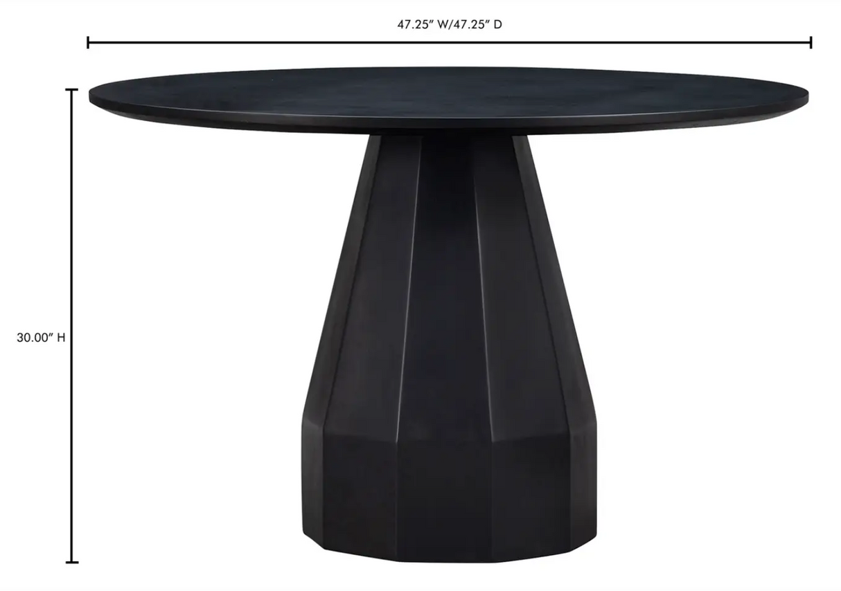 Templo Outdoor Dining Table - Black by Moe's Home at Eve Furniture