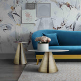 Tempo Marble Side Table by TOV Furniture at Eve Furniture
