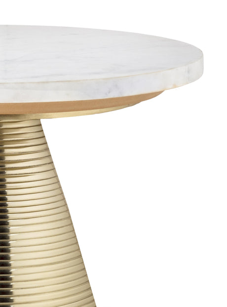 Tempo Marble Side Table by TOV Furniture at Eve Furniture