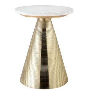 Tempo Marble Side Table by TOV Furniture at Eve Furniture