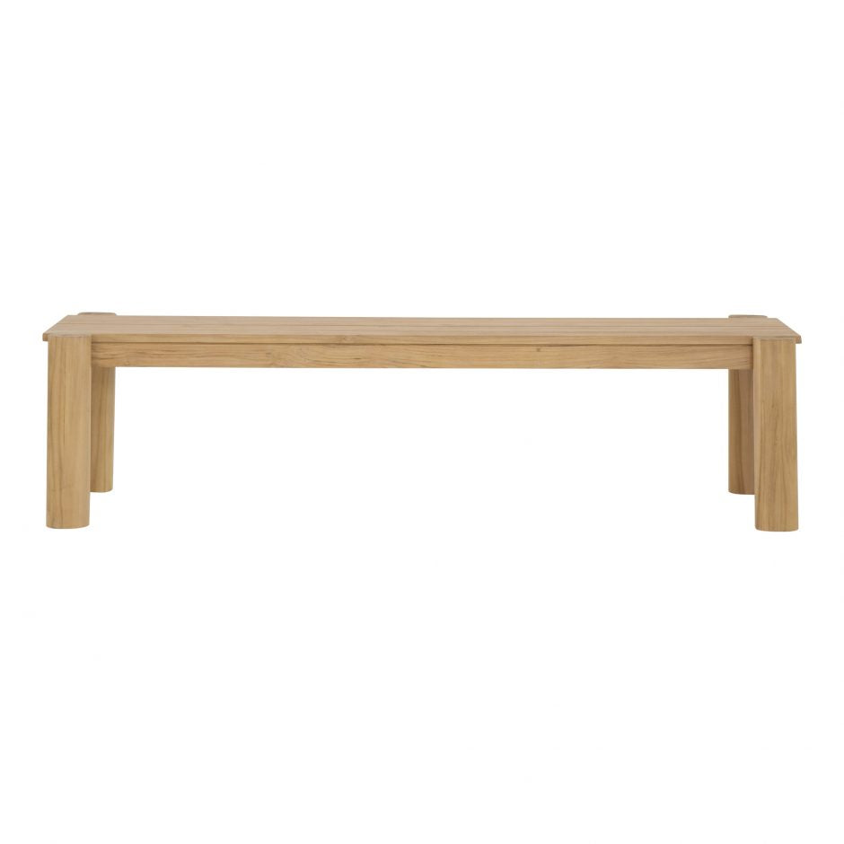 Tempo Outdoor Dining Bench Natural by Moe's Home at Eve Furniture