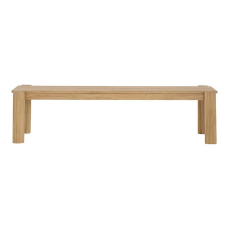 Tempo Outdoor Dining Bench Natural by Moe's Home at Eve Furniture
