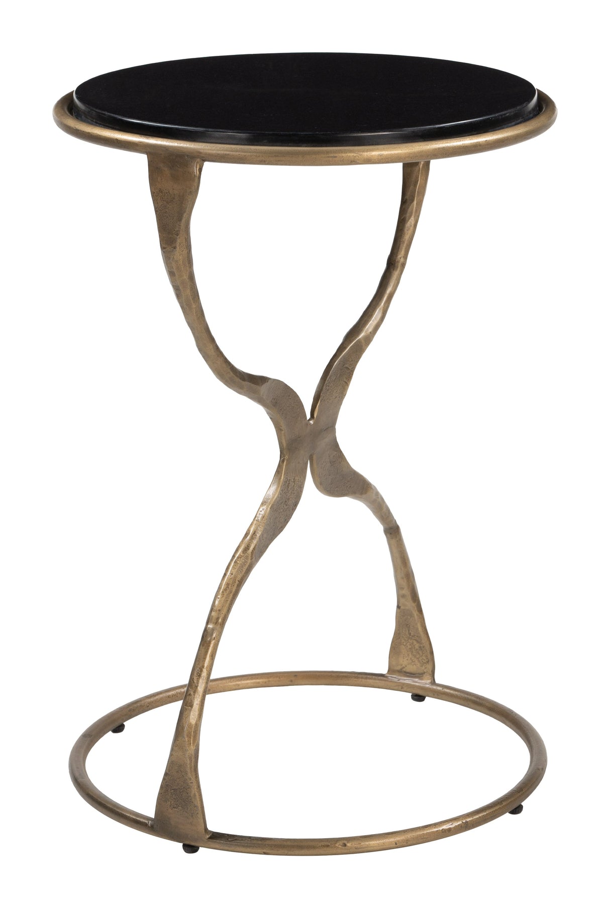 Tempus Black & Brass Accent Table by Zuomod at Eve Furniture