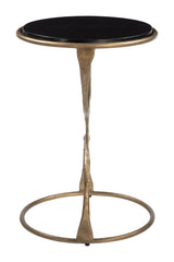 Tempus Black & Brass Accent Table by Zuomod at Eve Furniture