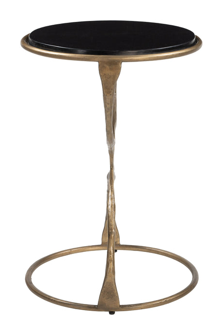 Tempus Black & Brass Accent Table by Zuomod at Eve Furniture