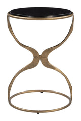 Tempus Black & Brass Accent Table by Zuomod at Eve Furniture