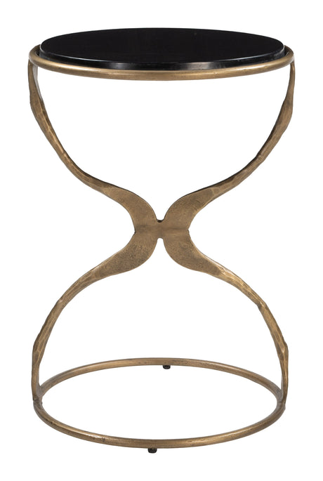 Tempus Black & Brass Accent Table by Zuomod at Eve Furniture