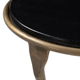 Tempus Black & Brass Accent Table by Zuomod at Eve Furniture