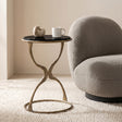 Tempus Black & Brass Accent Table by Zuomod at Eve Furniture