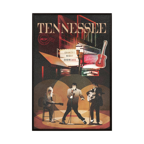 Tennessee Go USA (SM) by Mercana Studio a Hand Embellished Decograph Framed Art Print by Mercana at Eve Furniture