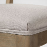 Tenton I Grey Fabric Wrap Brown Wooden Base Dining Chair, Set of 2 by Mercana at Eve Furniture