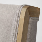 Tenton I Grey Fabric Wrap Brown Wooden Base Dining Chair, Set of 2 by Mercana at Eve Furniture
