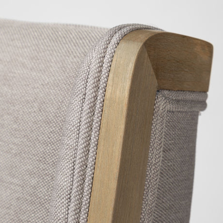 Tenton I Grey Fabric Wrap Brown Wooden Base Dining Chair, Set of 2 by Mercana at Eve Furniture