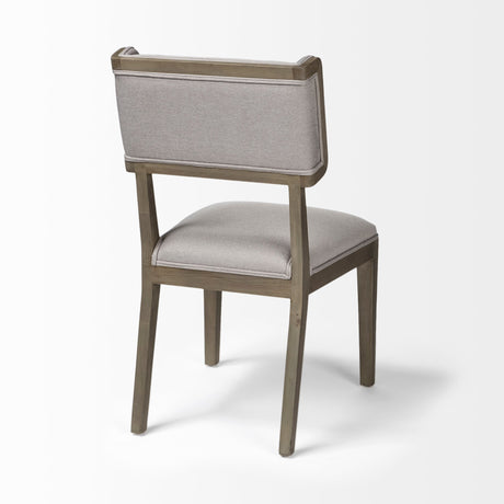 Tenton II Grey Fabric Seat Brown Wood Frame Dining Chair, Set of 2 by Mercana at Eve Furniture