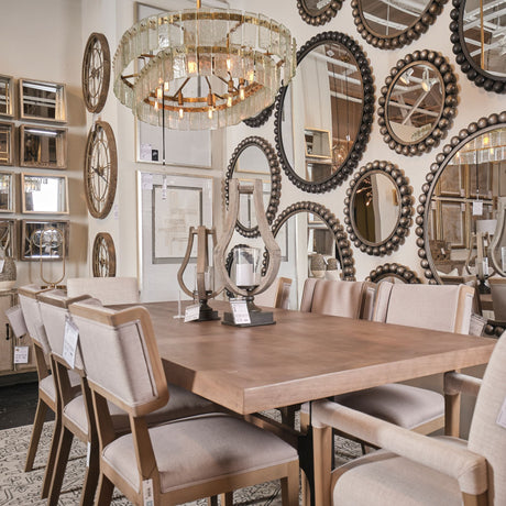 Tenton II Grey Fabric Seat Brown Wood Frame Dining Chair, Set of 2 by Mercana at Eve Furniture