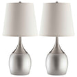 Tenya 24-inch Empire Shade Urn Table Lamp Silver (Set of 2) by Coaster at Eve Furniture