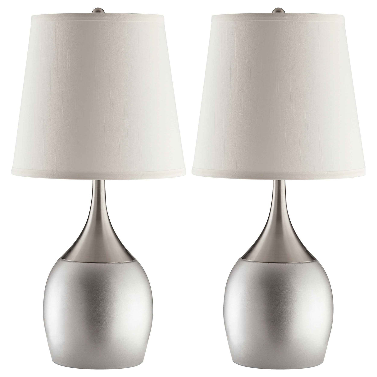 Tenya 24-inch Empire Shade Urn Table Lamp Silver (Set of 2) by Coaster at Eve Furniture