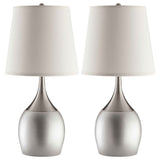 Tenya 24-inch Empire Shade Urn Table Lamp Silver (Set of 2) by Coaster at Eve Furniture