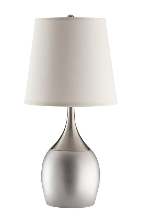Tenya Silver and Chrome Empire Shade Table Lamps, Set of 2 by Coaster at Eve Furniture