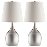 Tenya Silver and Chrome Empire Shade Table Lamps, Set of 2 by Coaster at Eve Furniture
