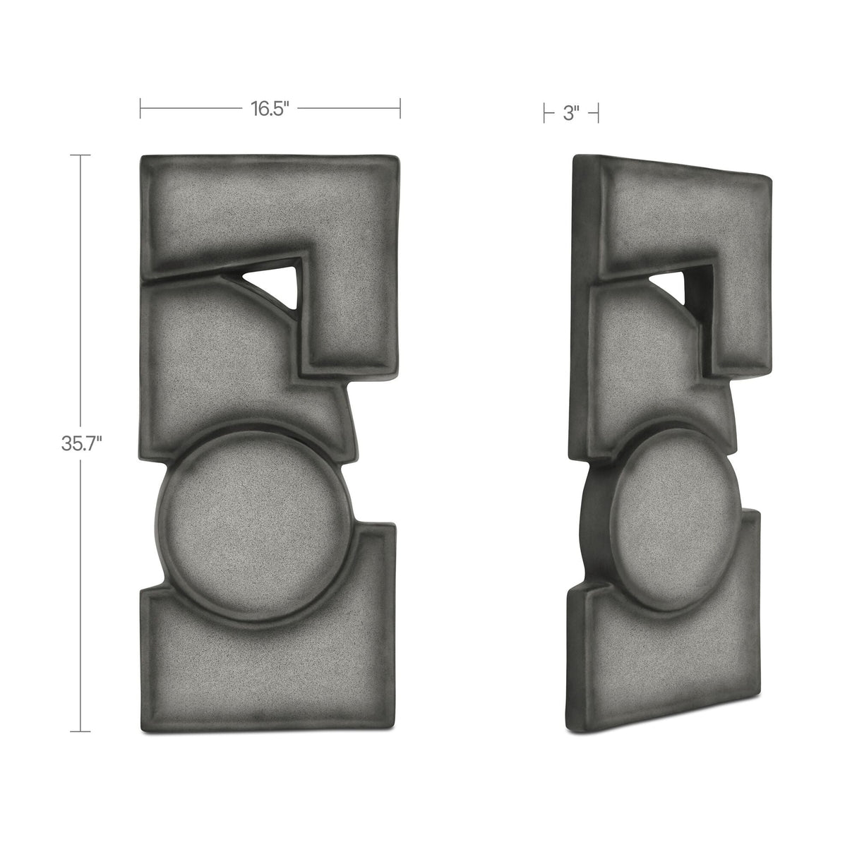 Teo Charcoal Wall Sculpture by MOES at Eve Furniture
