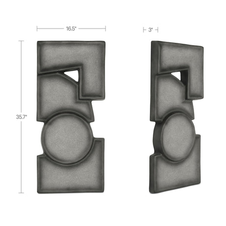 Teo Charcoal Wall Sculpture by MOES at Eve Furniture