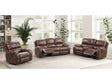 Tepic Brown Leatherette 3 Piece Living Room Set by Furniture of America at Eve Furniture