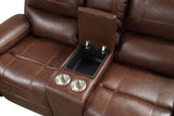 Tepic Brown Leatherette Living Room Set by Furniture of America at Eve Furniture