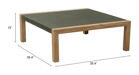Teras Gray Outdoor Coffee Table by Zuomod at Eve Furniture