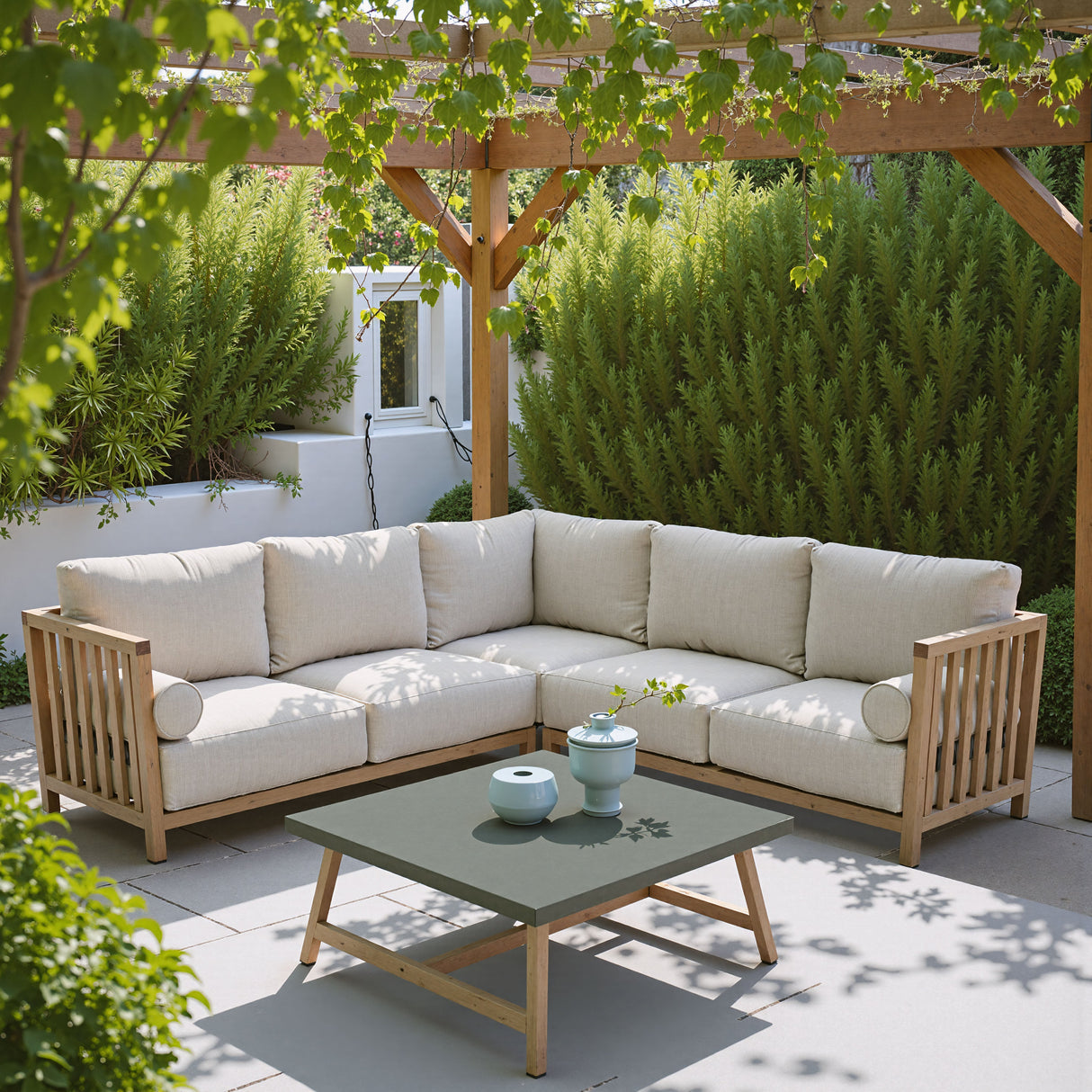 Teras Gray Outdoor Sectional by Zuomod at Eve Furniture