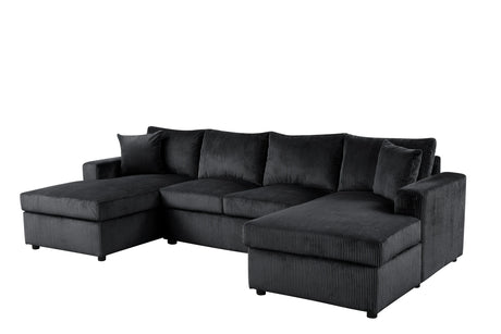 Terasa Black Double Chaise Sectional by Happy Homes at Eve Furniture