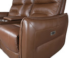 Terentius Caramel Brown Leather Match Reclining Living Room Set by Furniture of America at Eve Furniture