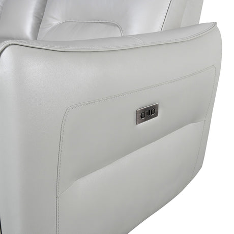 Terentius Taupe Leather Match Reclining Living Room Set by Furniture of America at Eve Furniture