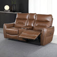 Terentius Caramel Brown Power Loveseat by Furniture of America at Eve Furniture
