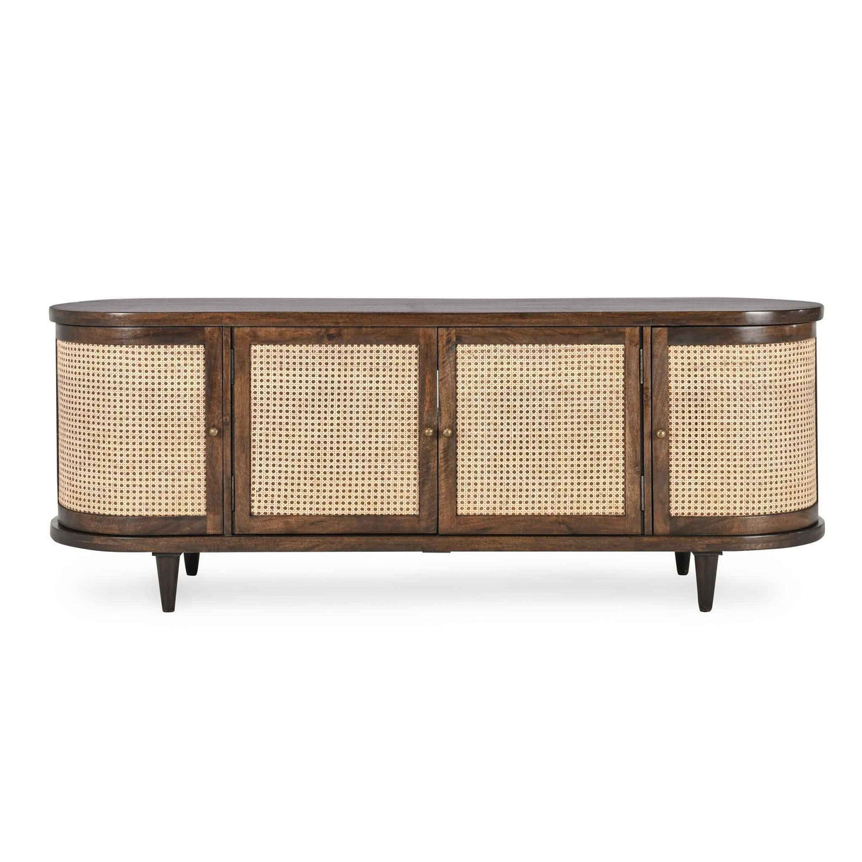 Teresa 4 Door Buffet - Walnut/Natural Brown by Classic Home at Eve Furniture