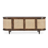 Teresa 4 Door Buffet - Walnut/Natural Brown by Classic Home at Eve Furniture