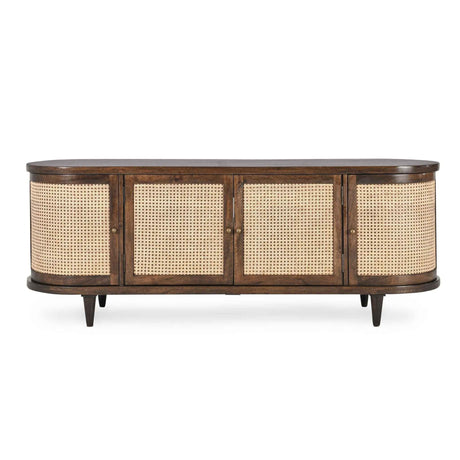 Teresa 4 Door Buffet - Walnut/Natural Brown by Classic Home at Eve Furniture
