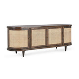 Teresa 4 Door Buffet - Walnut/Natural Brown by Classic Home at Eve Furniture